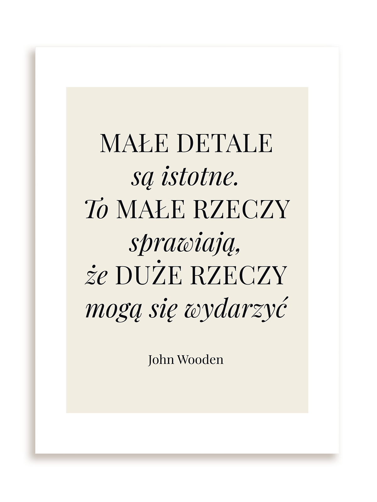 Plakat Małe detale bez ramy