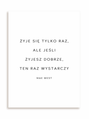 Plakat z Twoim cytatem MInimal bez ramy
