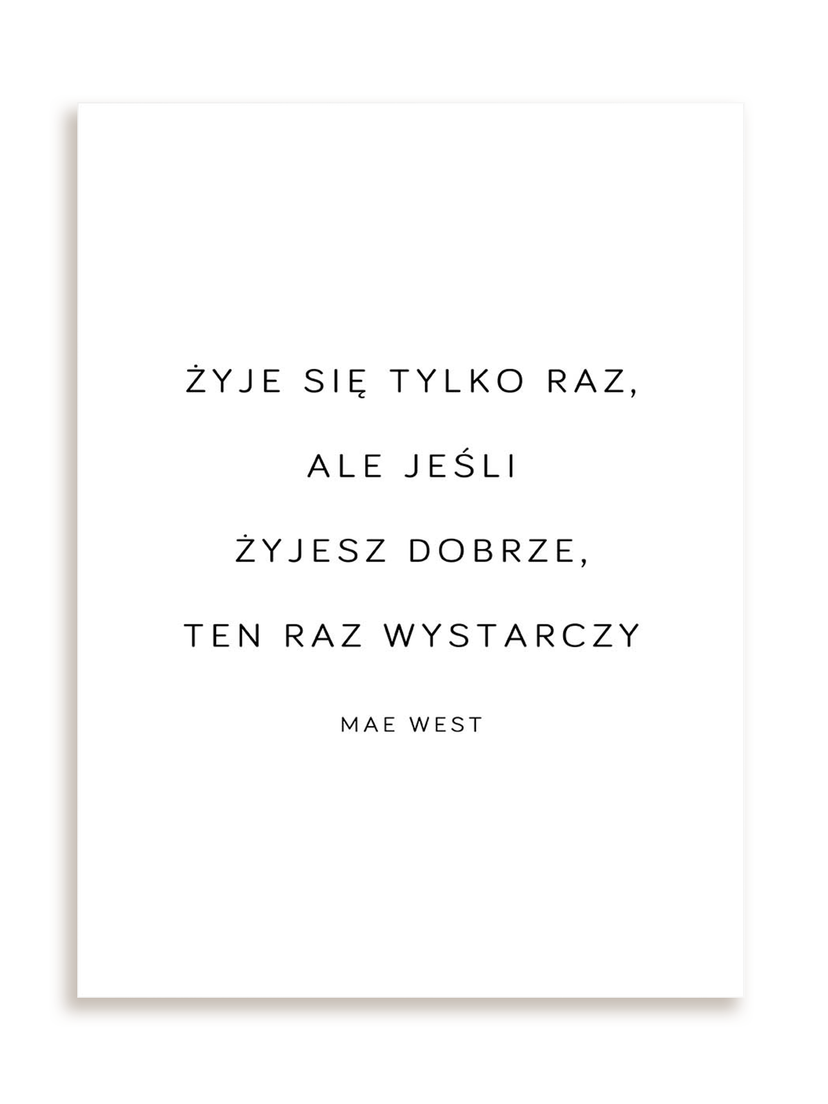 Plakat z Twoim cytatem MInimal bez ramy