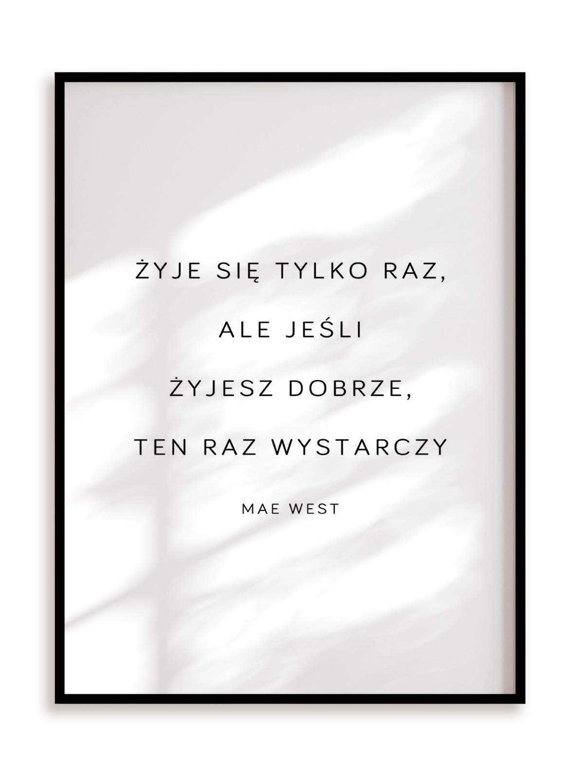 Plakat z Twoim cytatem MInimal w ramie aluminiowej