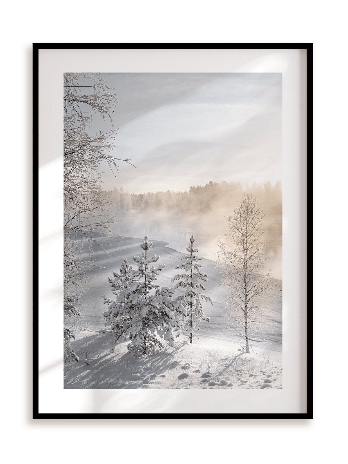 Plakat Zimowy poranek w ramie aluminiowej