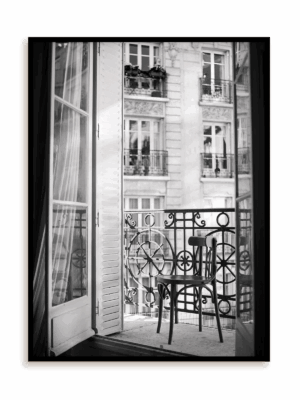 Plakat Paryski balkon w ramie aluminiowej