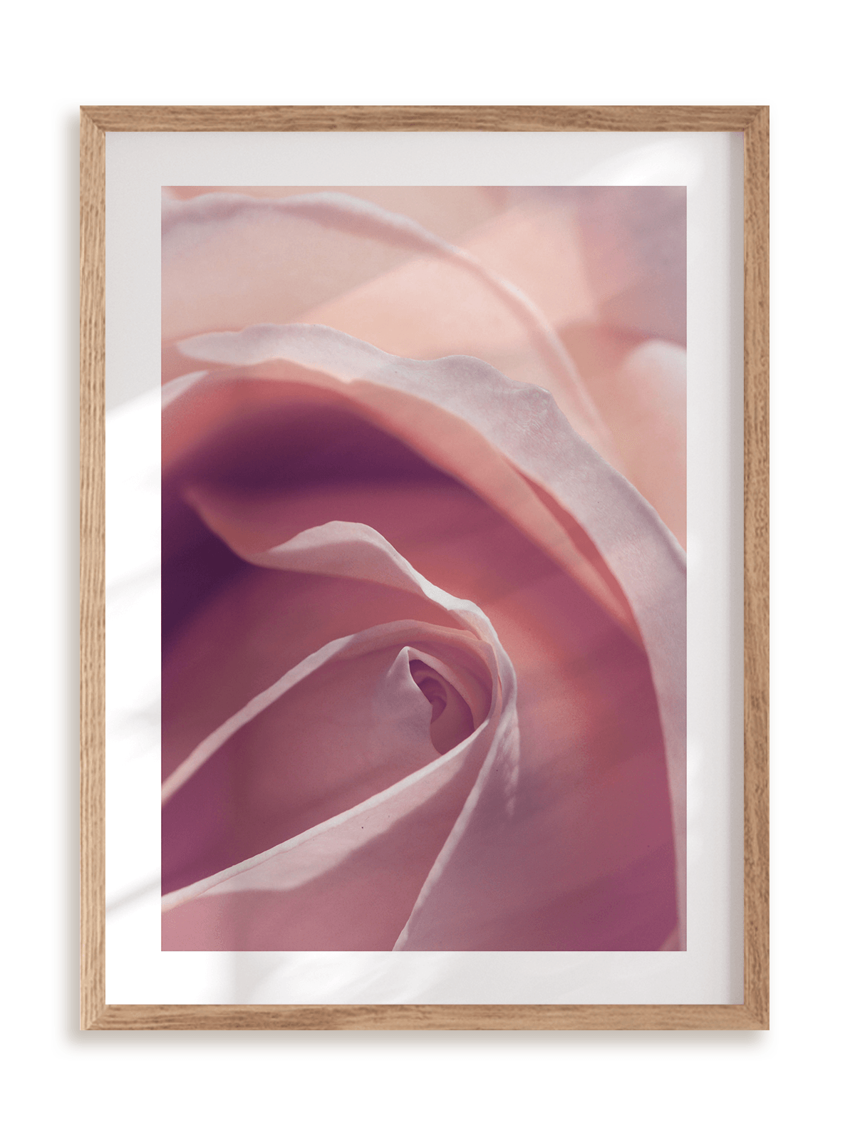 Plakat Roses make my heart smile w ramie drewnianej