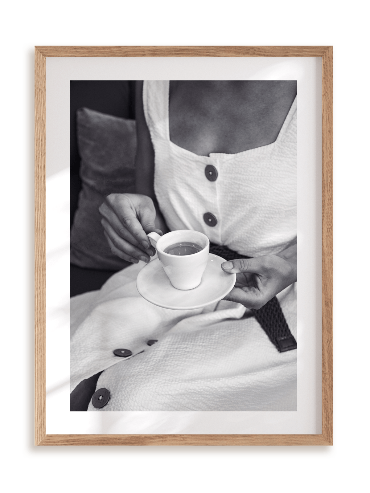 Plakat Coffee stories w ramie drewnianej