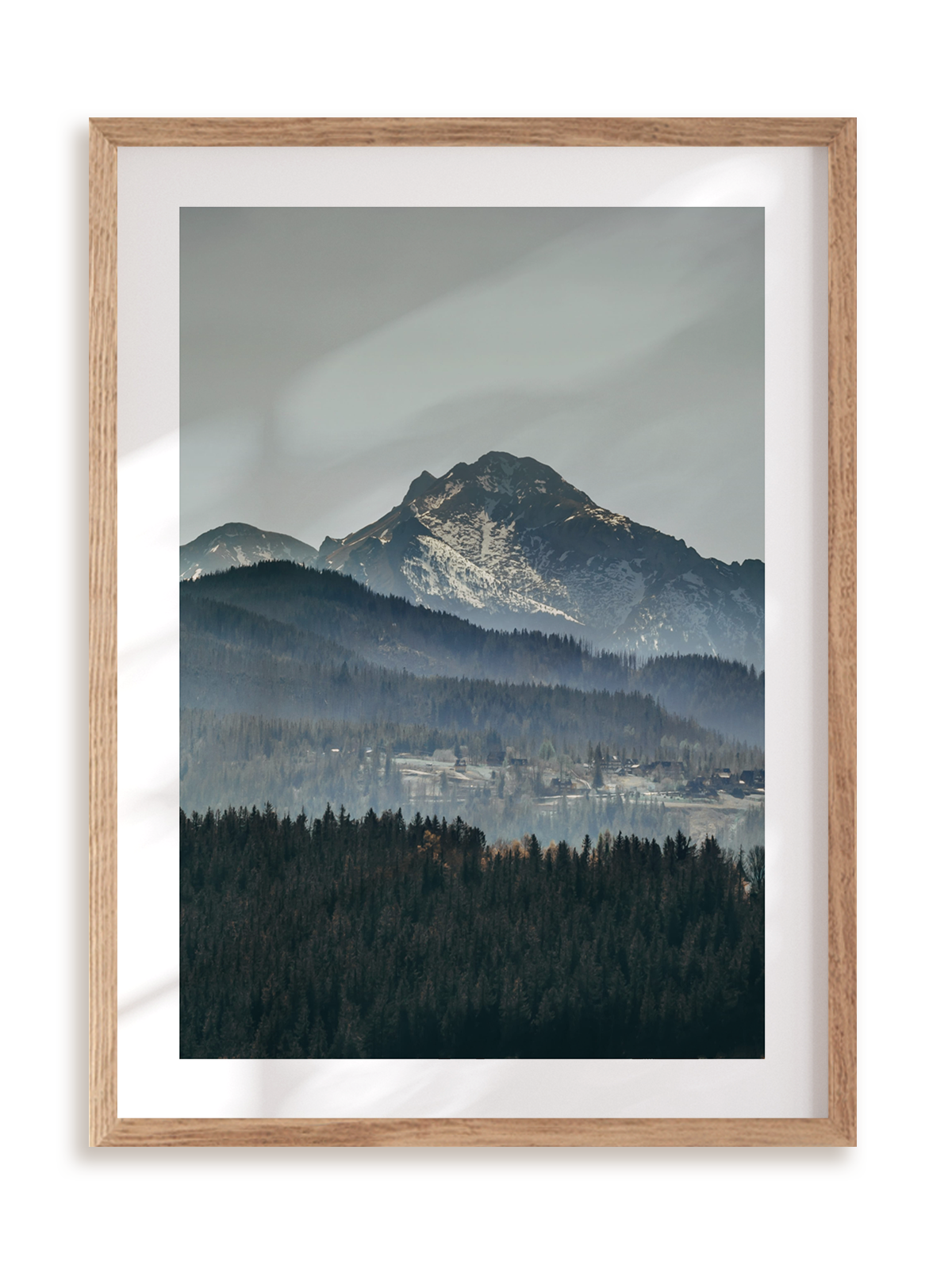 Plakat Dumne Tatry w ramie drewnianej