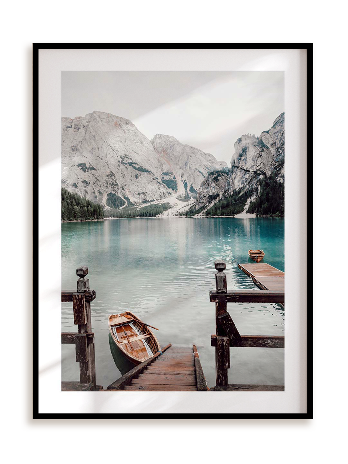 Plakat Lazurowe jezioro w ramie aluminiowej