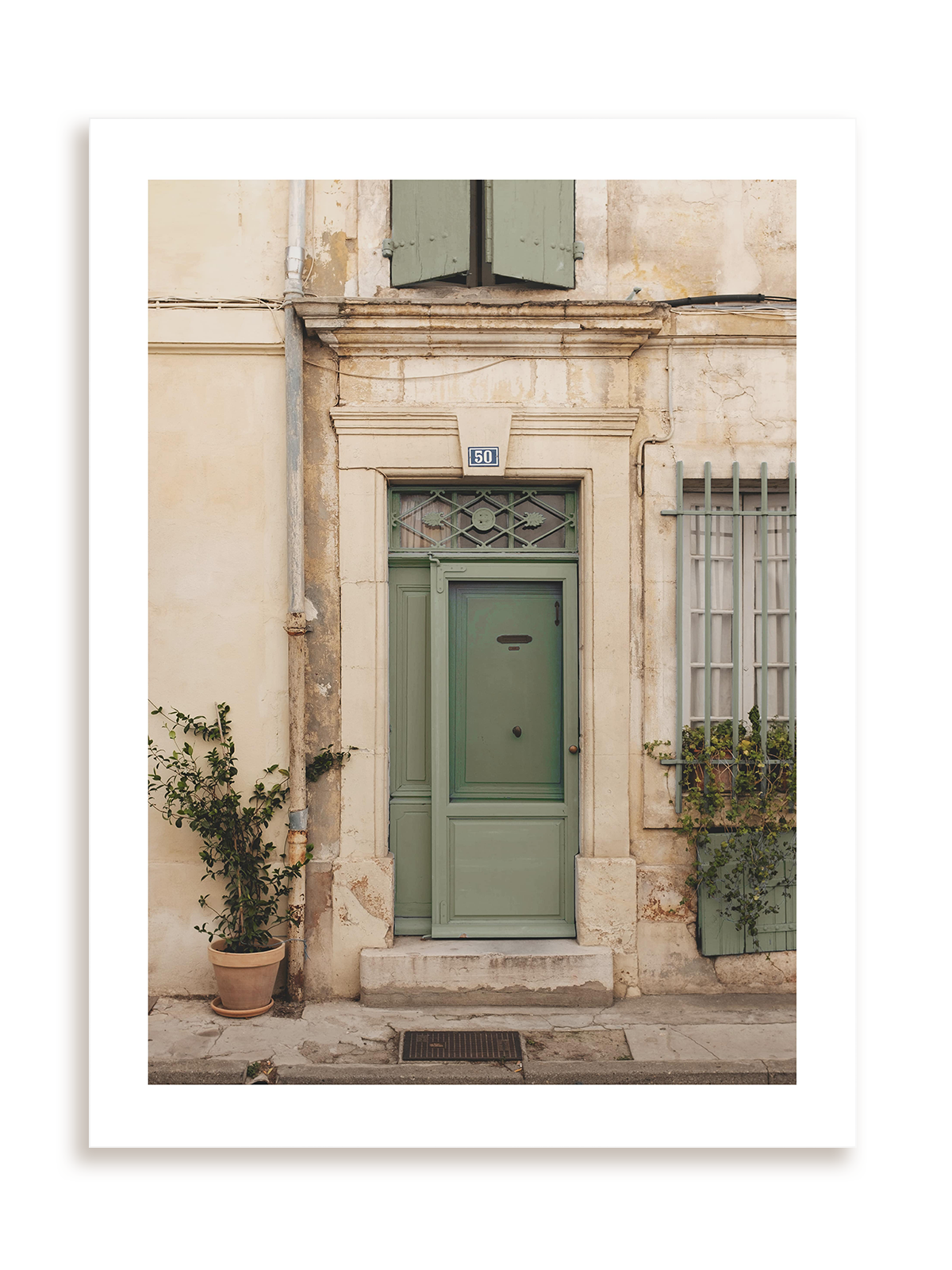 Plakat Zielone drzwi bez ramy