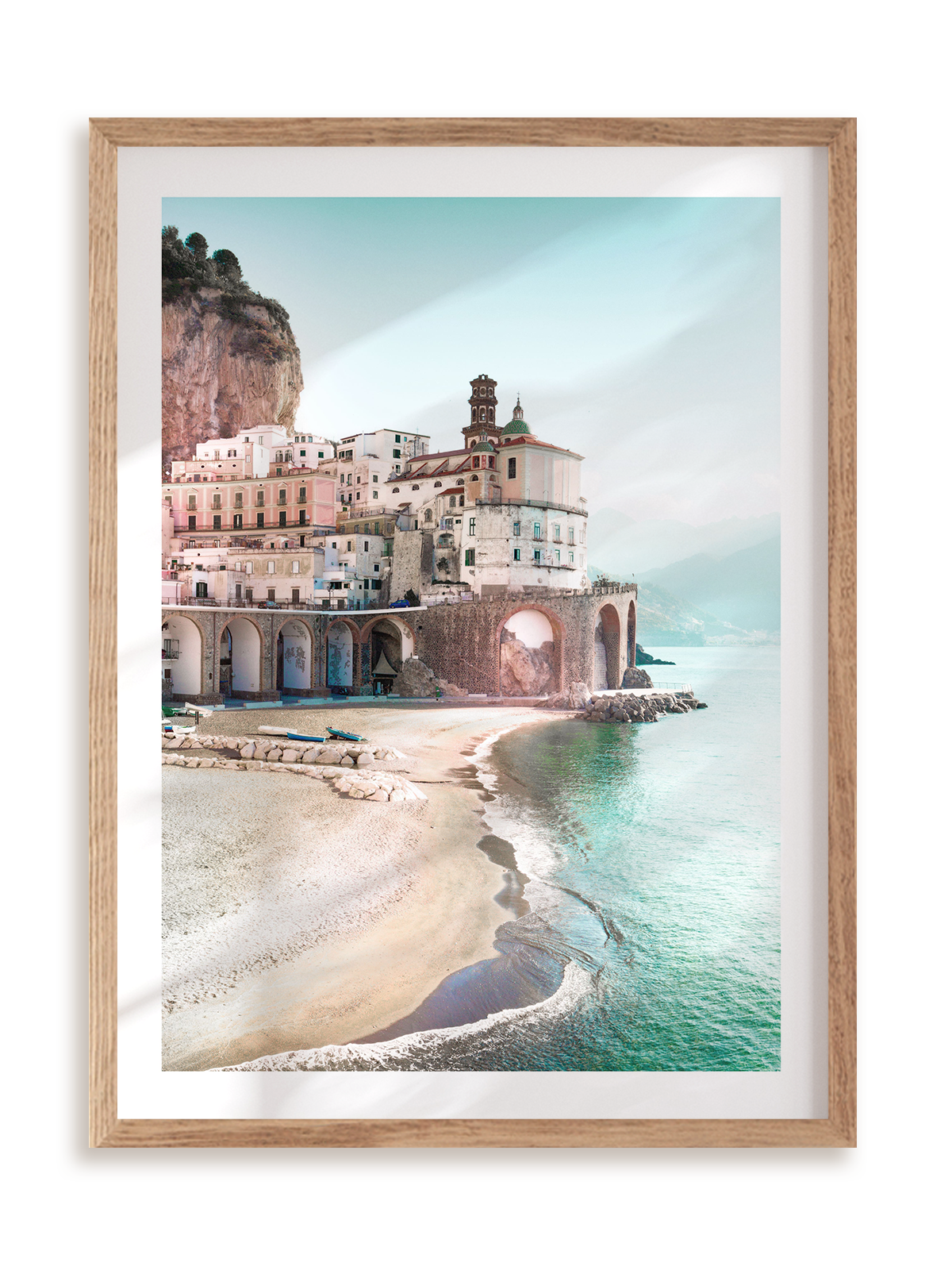 Plakat Amalfi w ramie drewnianej