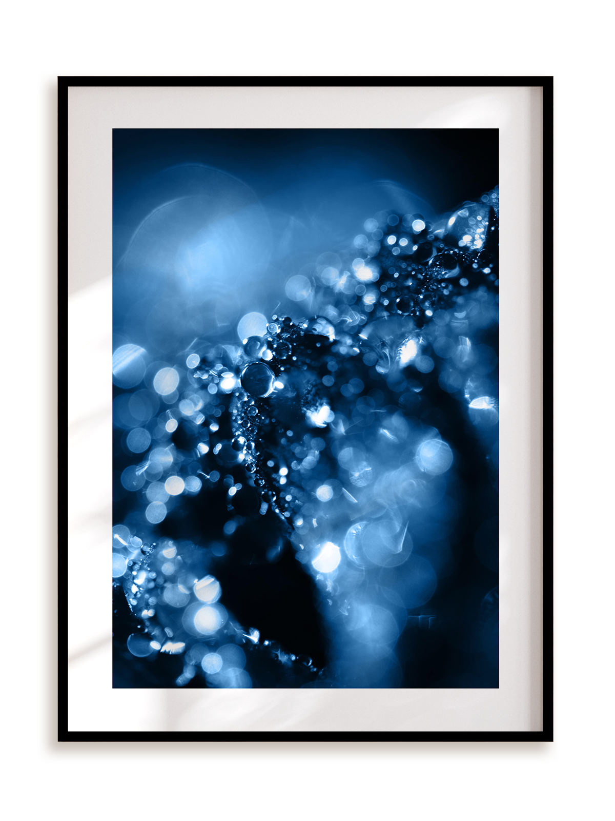 Plakat Blue drops w ramie aluminiowej