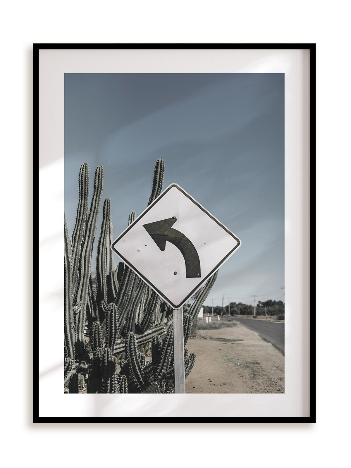 Plakat Turn left w ramie aluminiowej