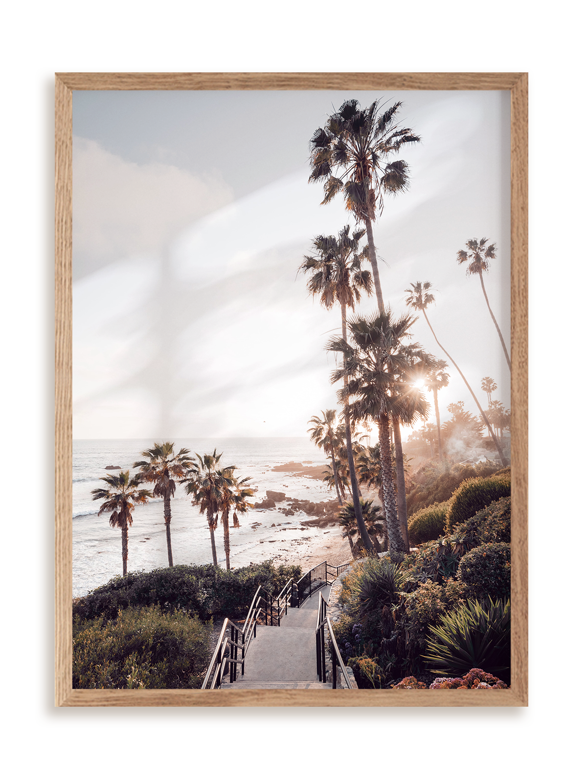 Plakat At the coast w ramie drewnianej