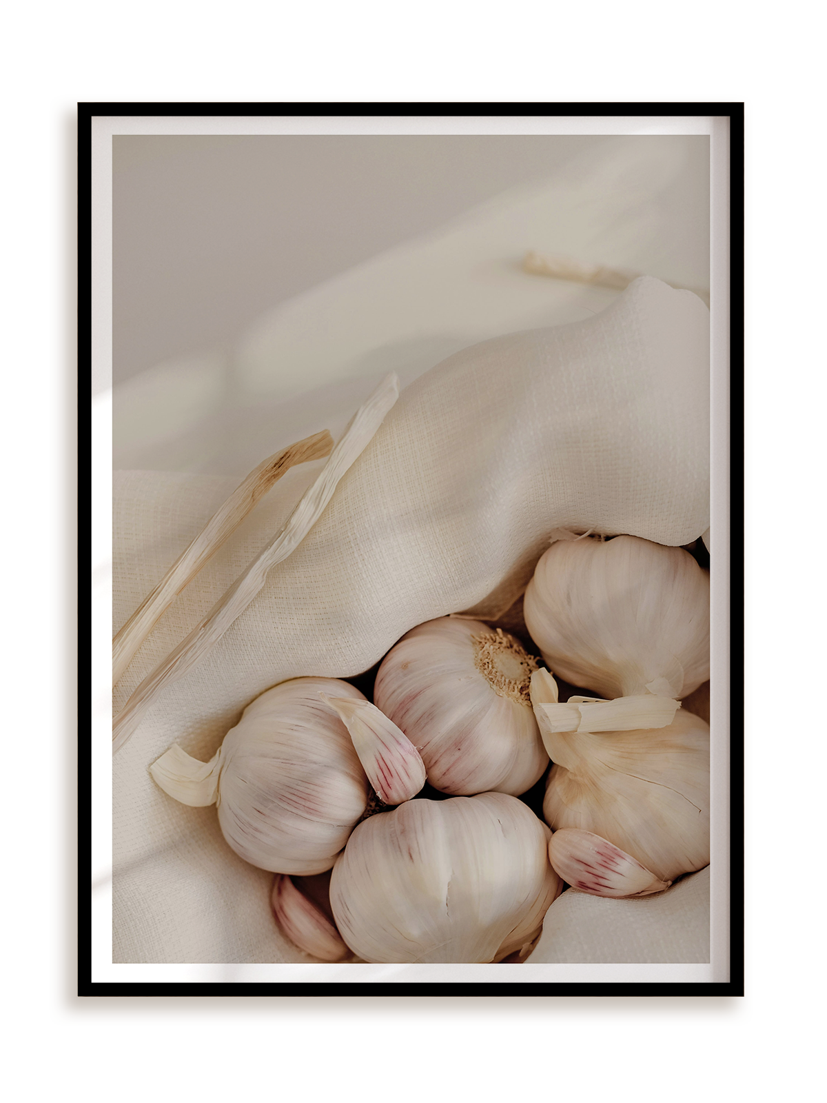 Plakat Soft garlic w ramie aluminiowej
