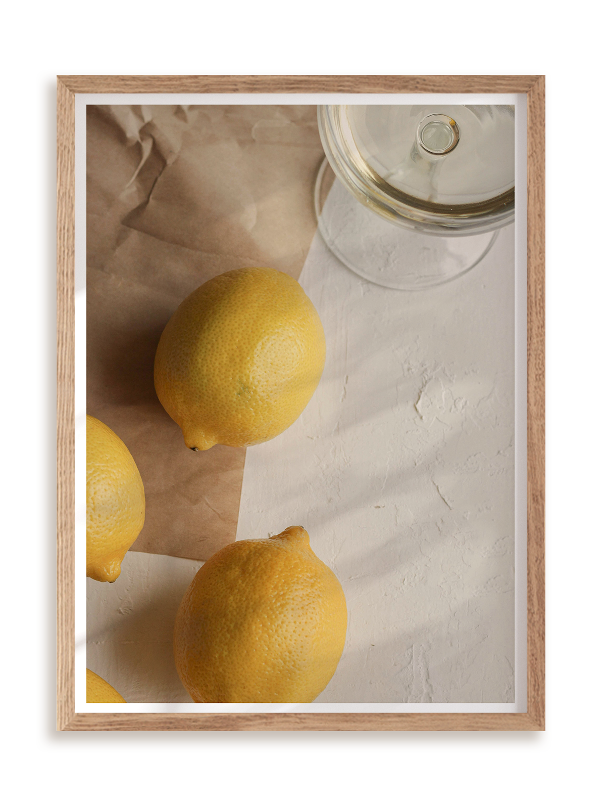 Plakat Soft lemons w ramie drewnianej