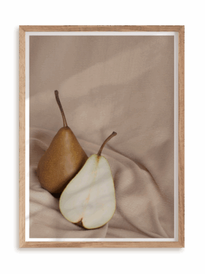 Plakat Soft pears w ramie drewnianej