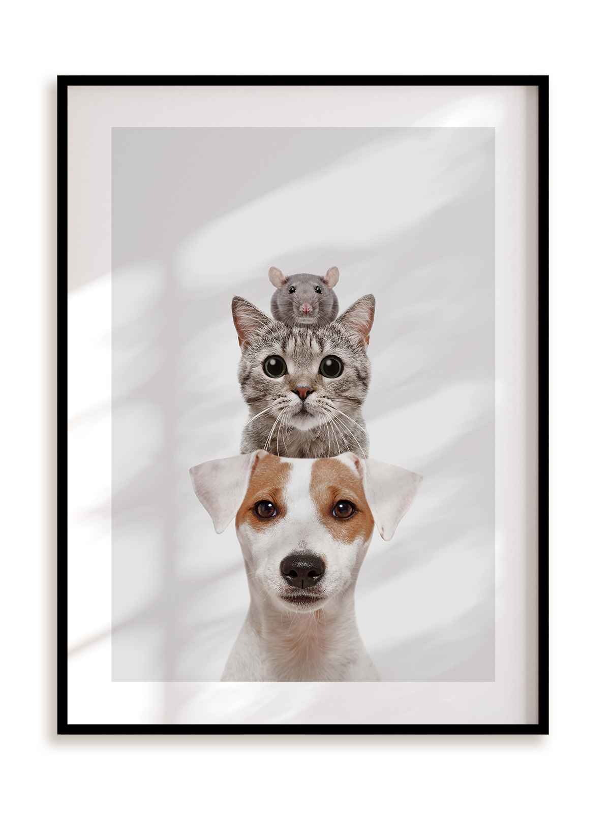 Plakat Idealne trio przyjaciół w ramie aluminiowej