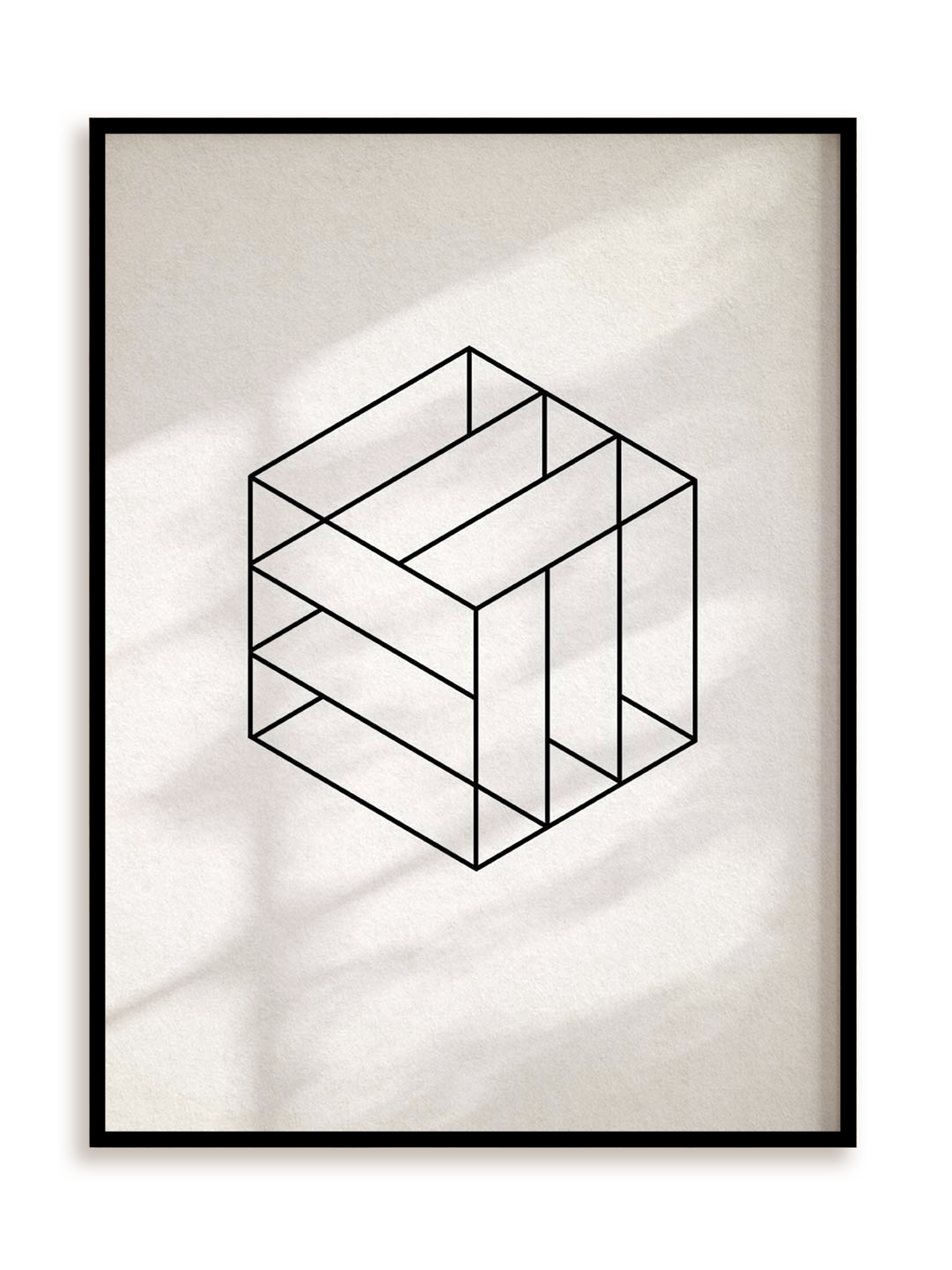 Plakat Geometryczna łamigłówka w ramie aluminiowej