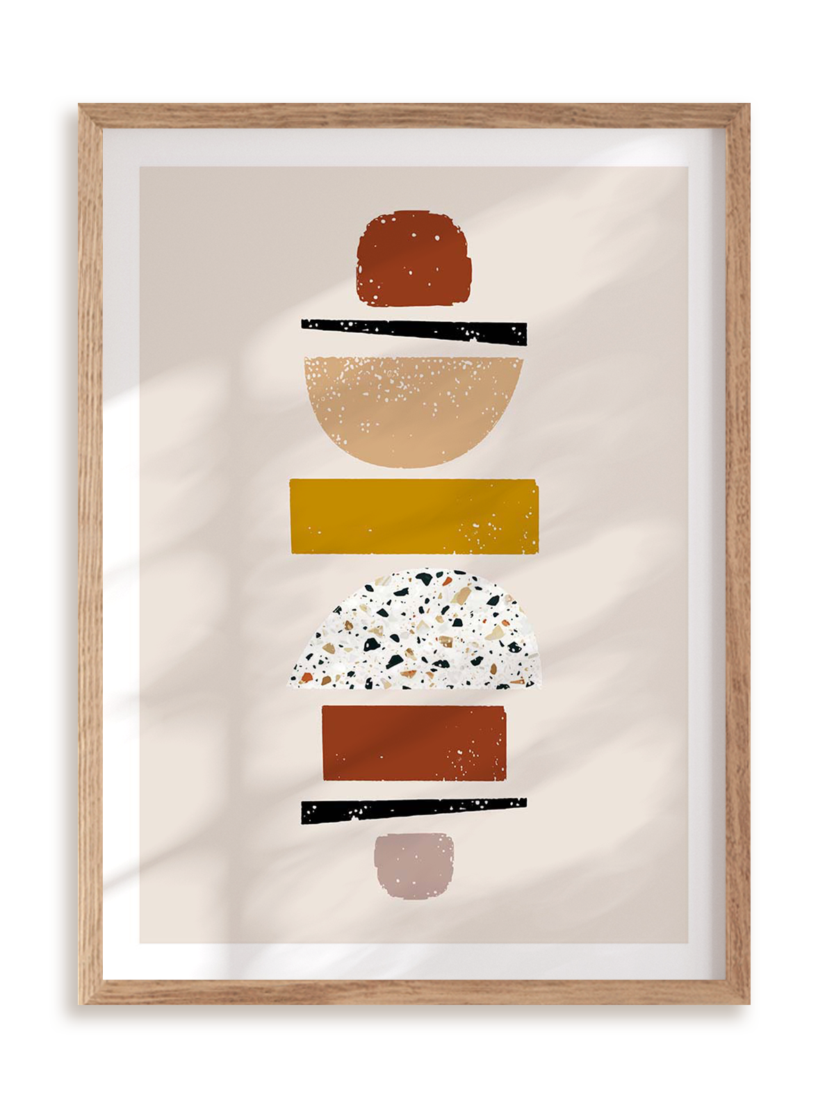 Plakat Terrazzo figure w ramie drewnianej