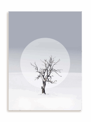 Plakat Samotne drzewo bez ramy