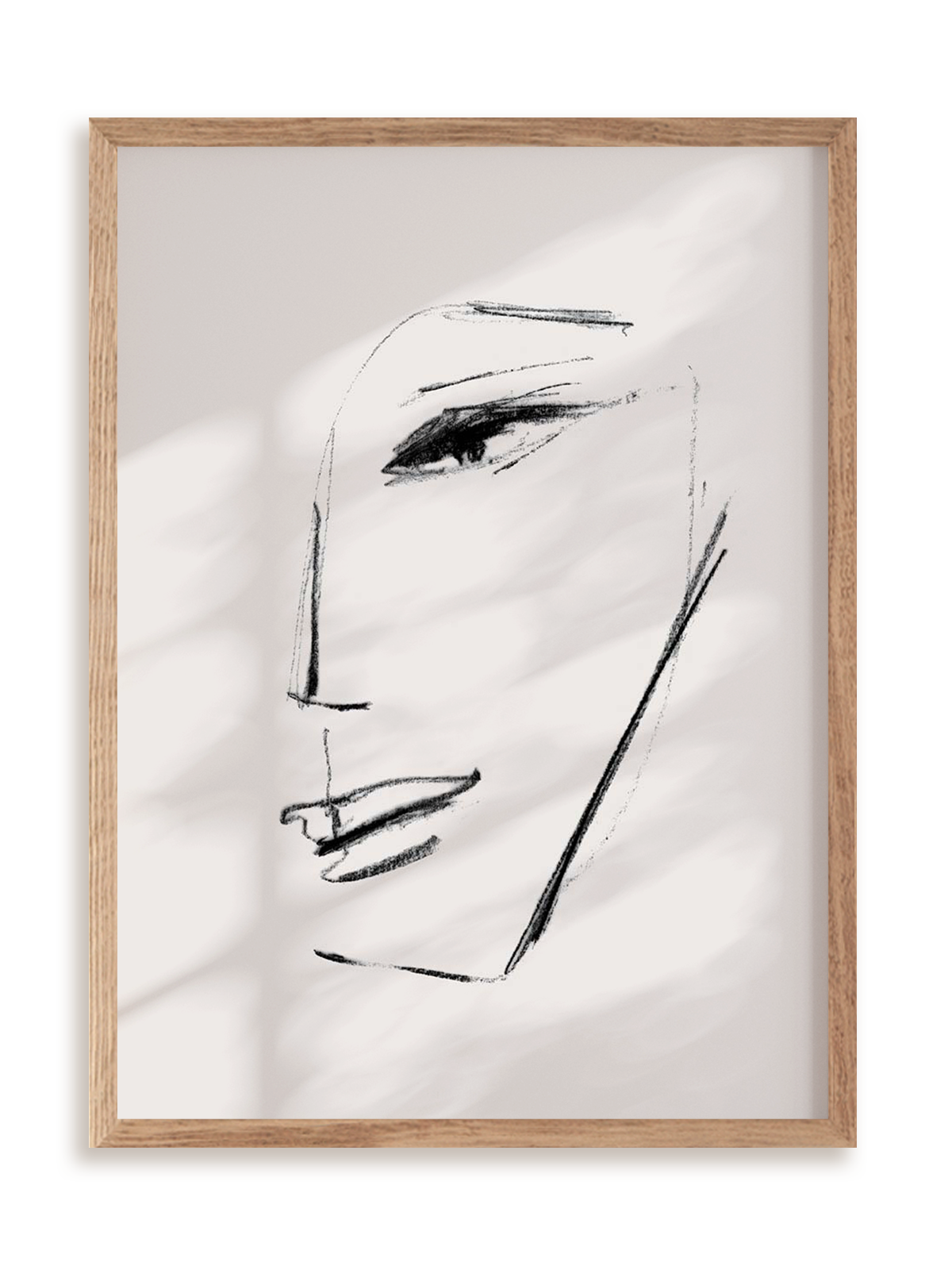 Plakat Portret w ramie drewnianej