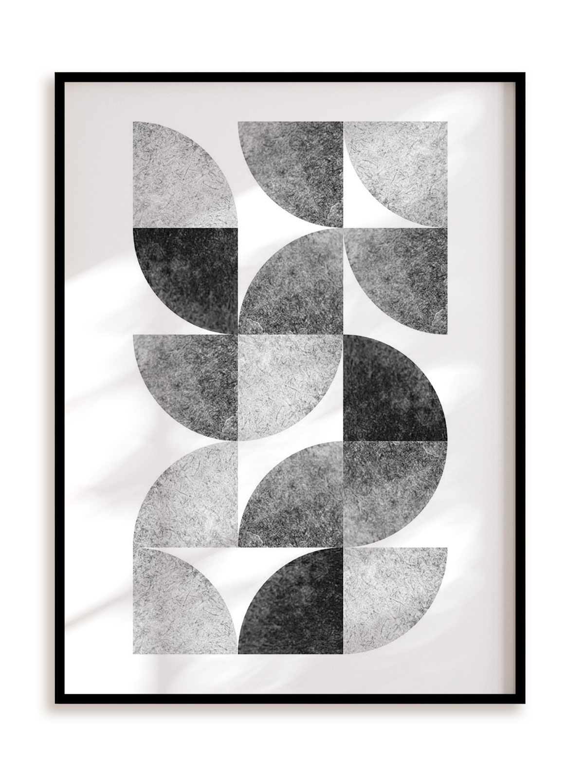Plakat Geometryczne puzzle w ramie aluminiowej