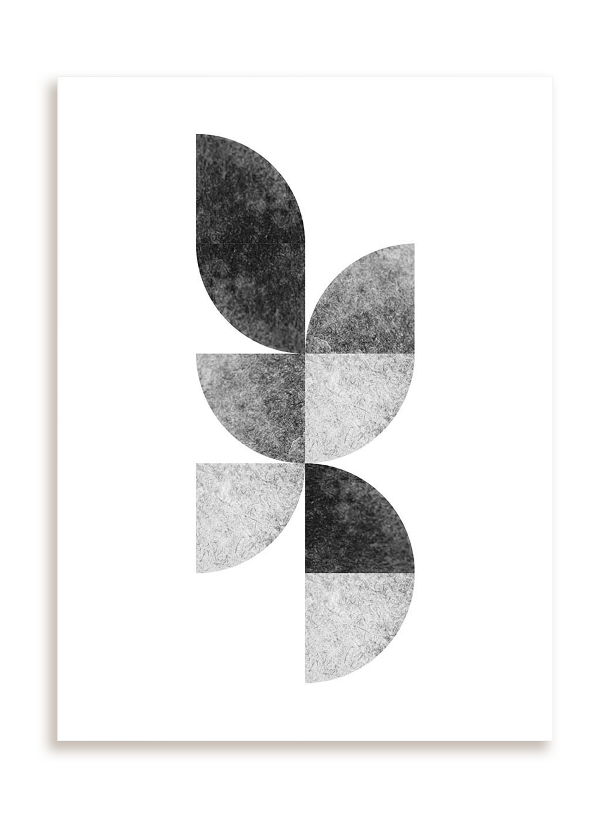 Plakat Geometryczne puzzle - akcent bez ramy