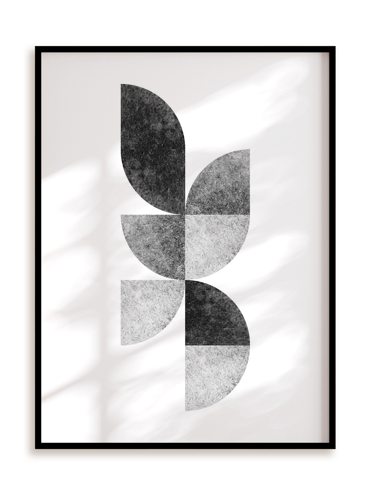 Plakat Geometryczne puzzle - akcent w ramie aluminiowej