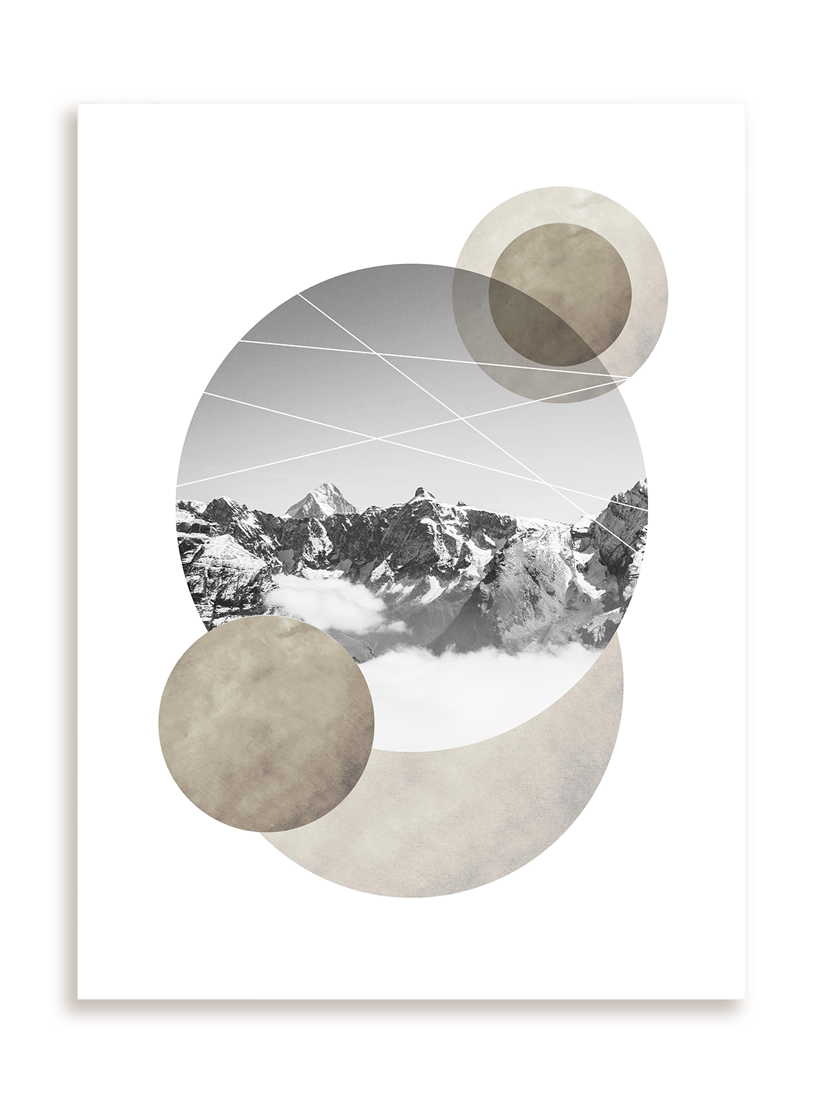 Plakat Krajobrazowa geometria - góry bez ramy