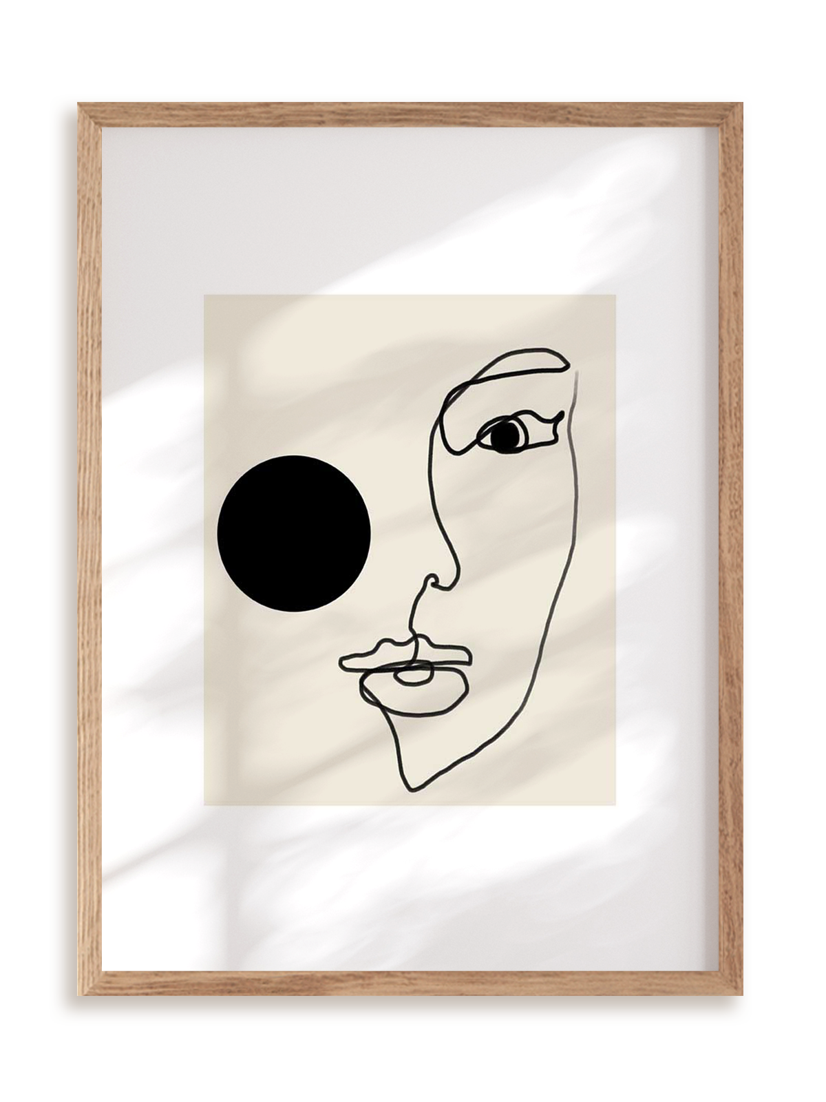 Plakat Twarz Nr 3 w ramie drewnianej