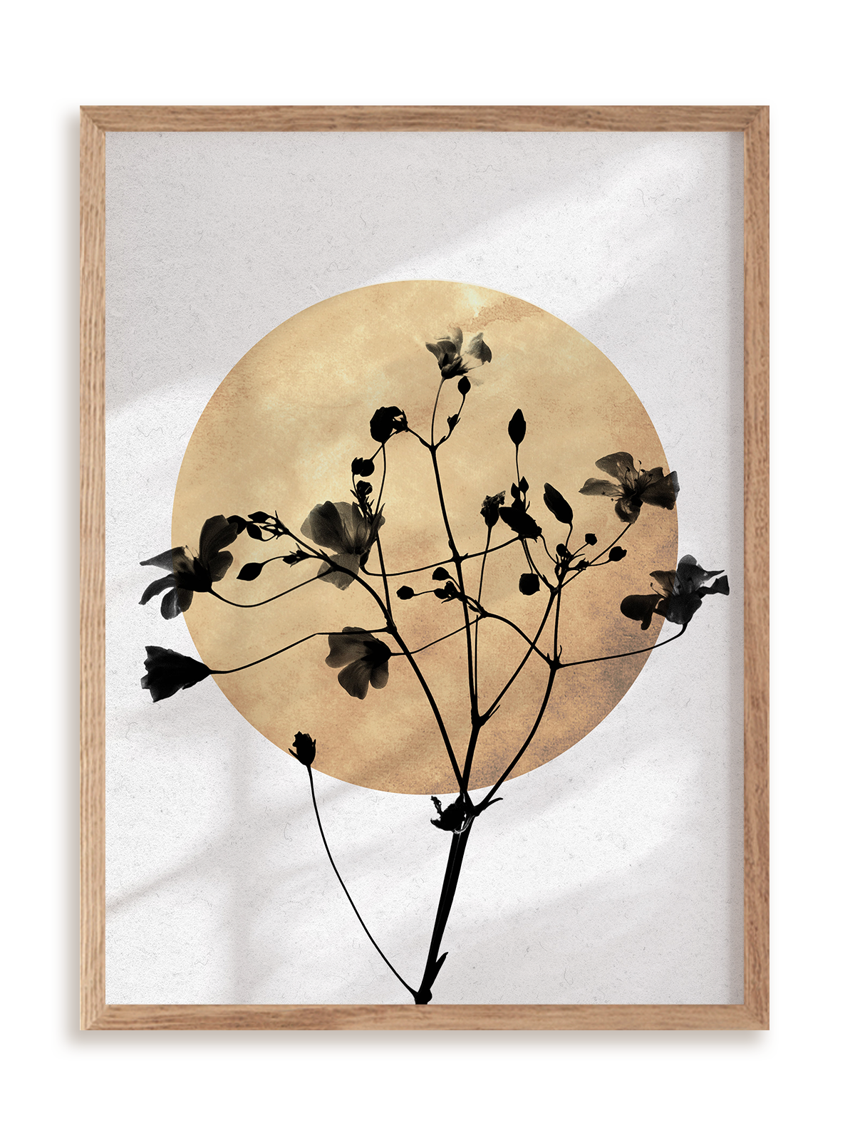 Plakat Dark plant w ramie drewnianej