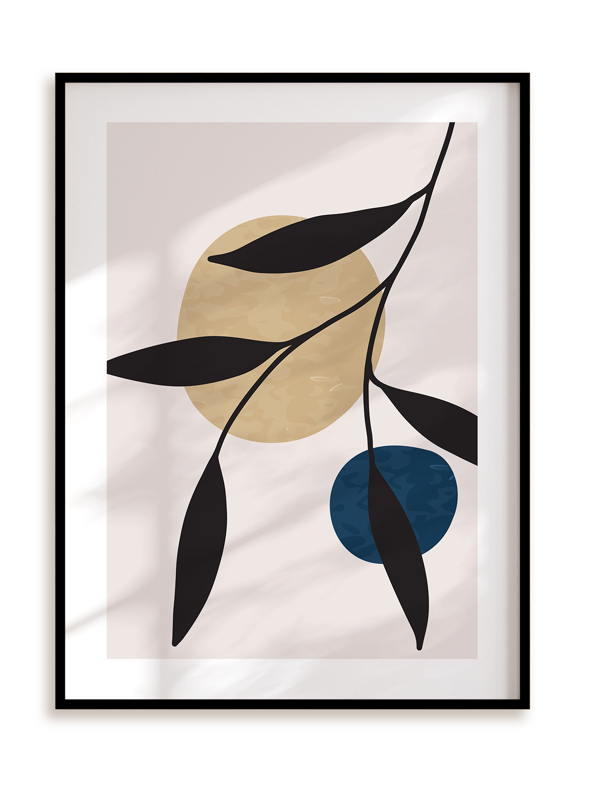 Plakat Roślinna grafika II w ramie aluminiowej
