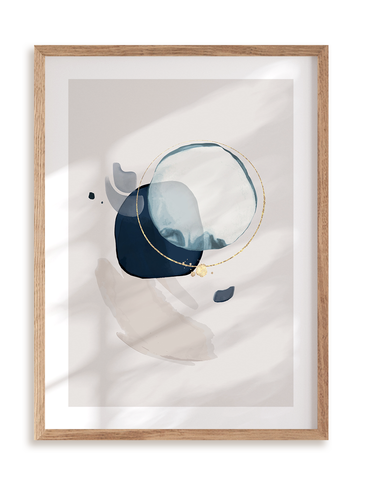 Plakat Krople abstrakcji w ramie drewnianej