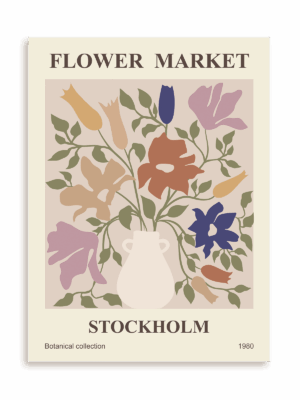 Plakat Flower market: Stockholm bez ramy