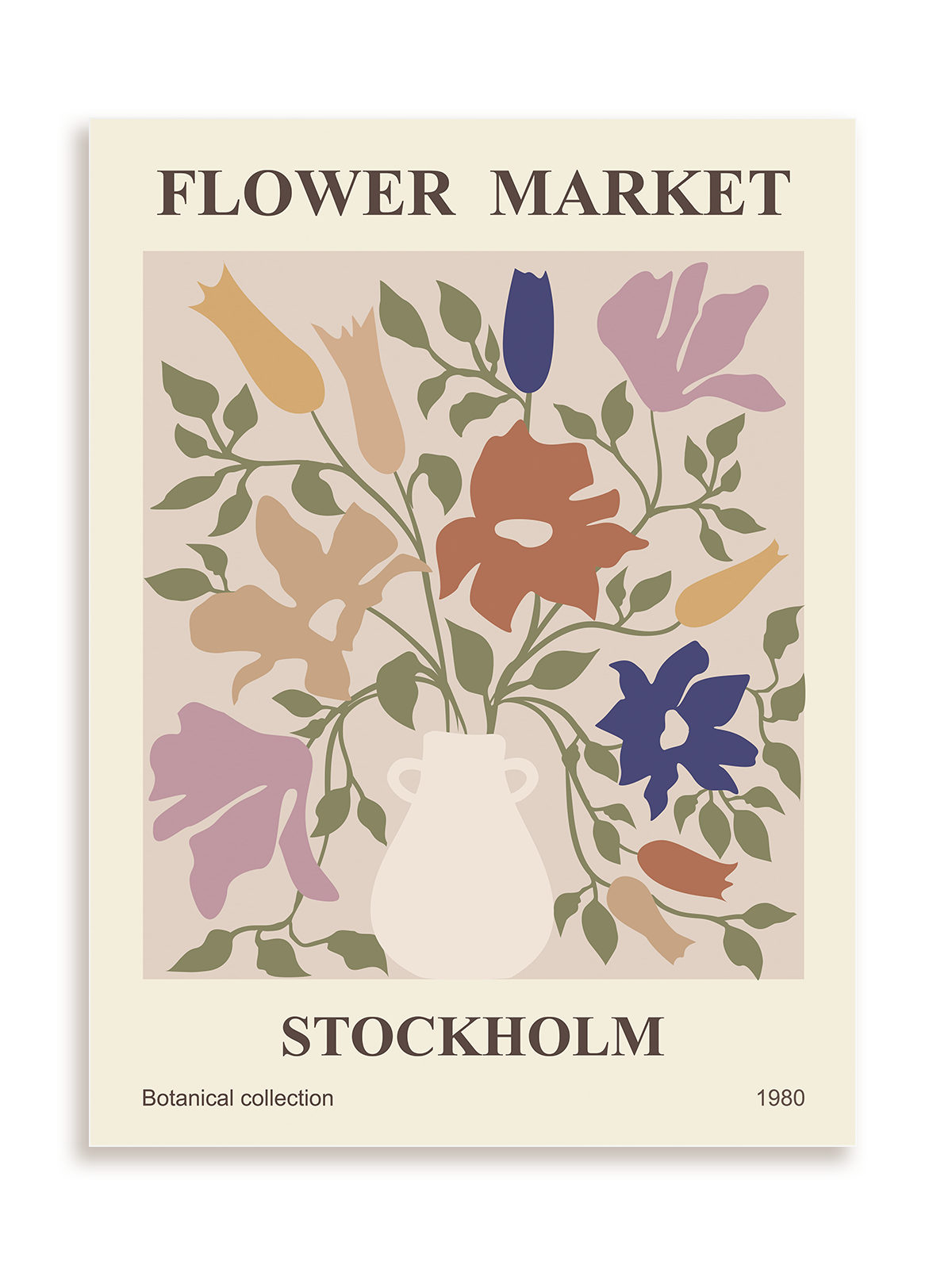 Plakat Flower market: Stockholm bez ramy