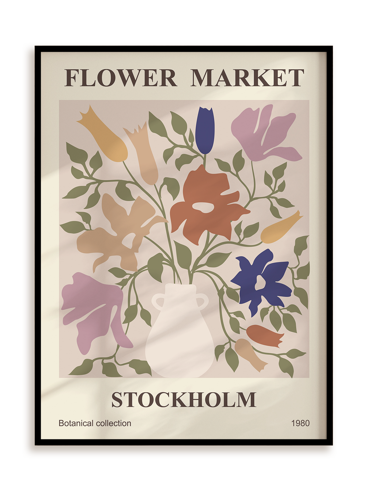 Plakat Flower market: Stockholm w ramie aluminiowej