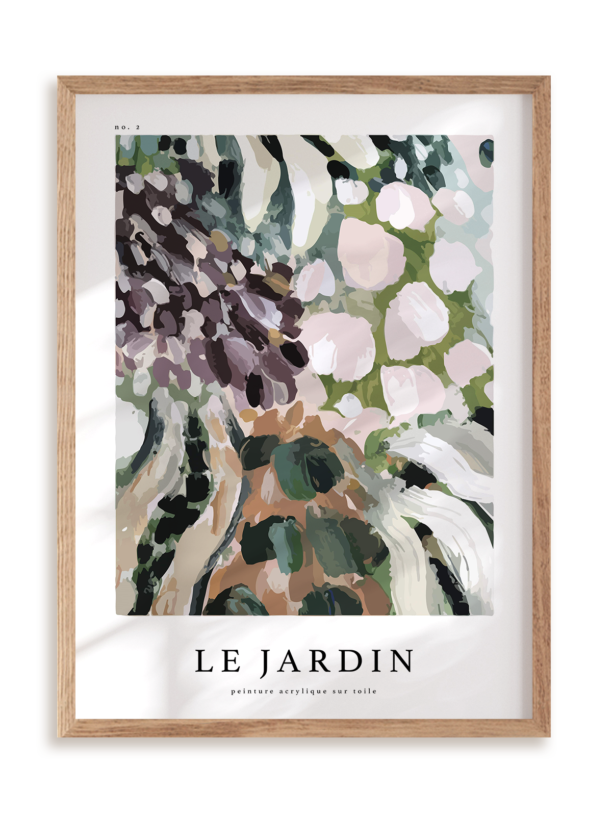 Plakat Le Jardin II w ramie drewnianej