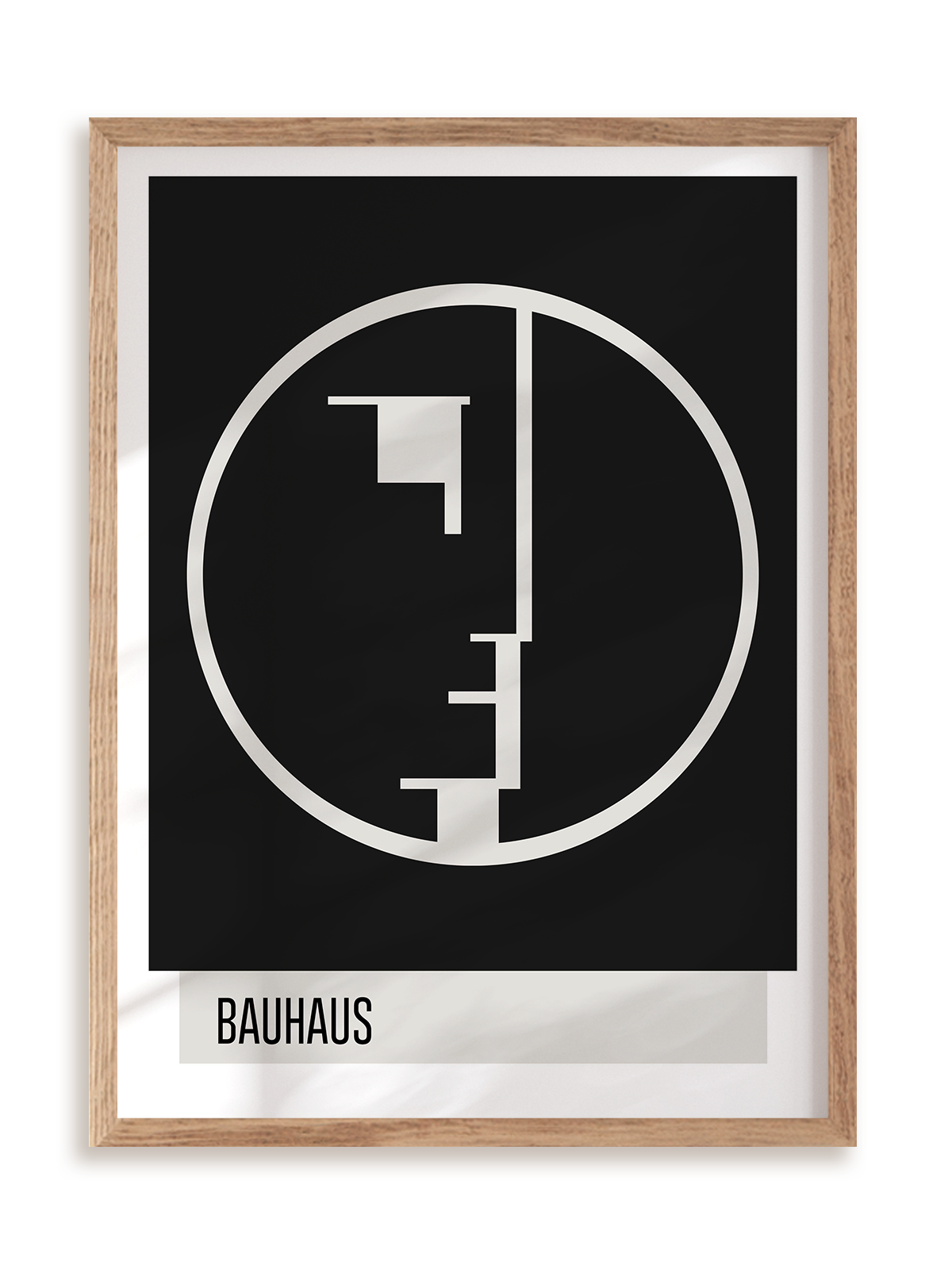 Plakat Bauhaus art w ramie drewnianej