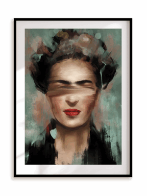 Plakat Frida - Portret w ramie aluminiowej