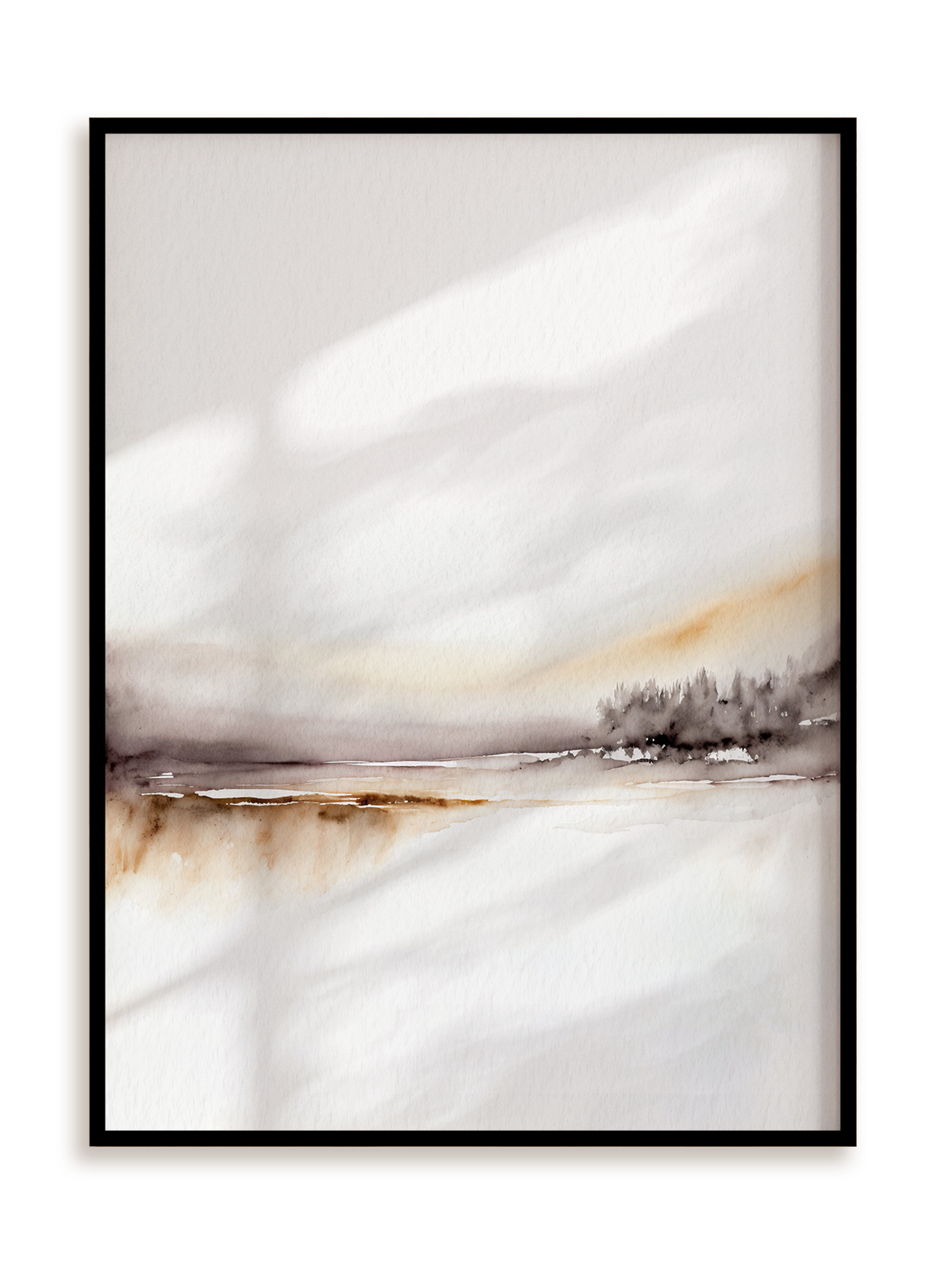Plakat Akwarelowy horyzont II w ramie aluminiowej