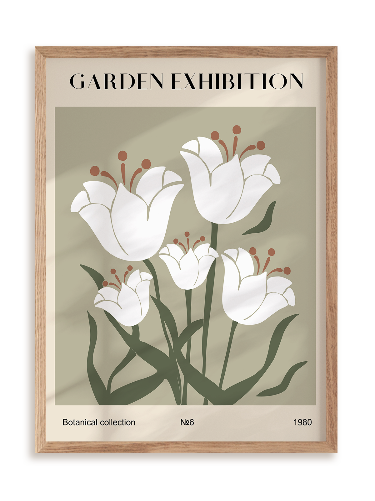 Plakat Garden exhibition w ramie drewnianej