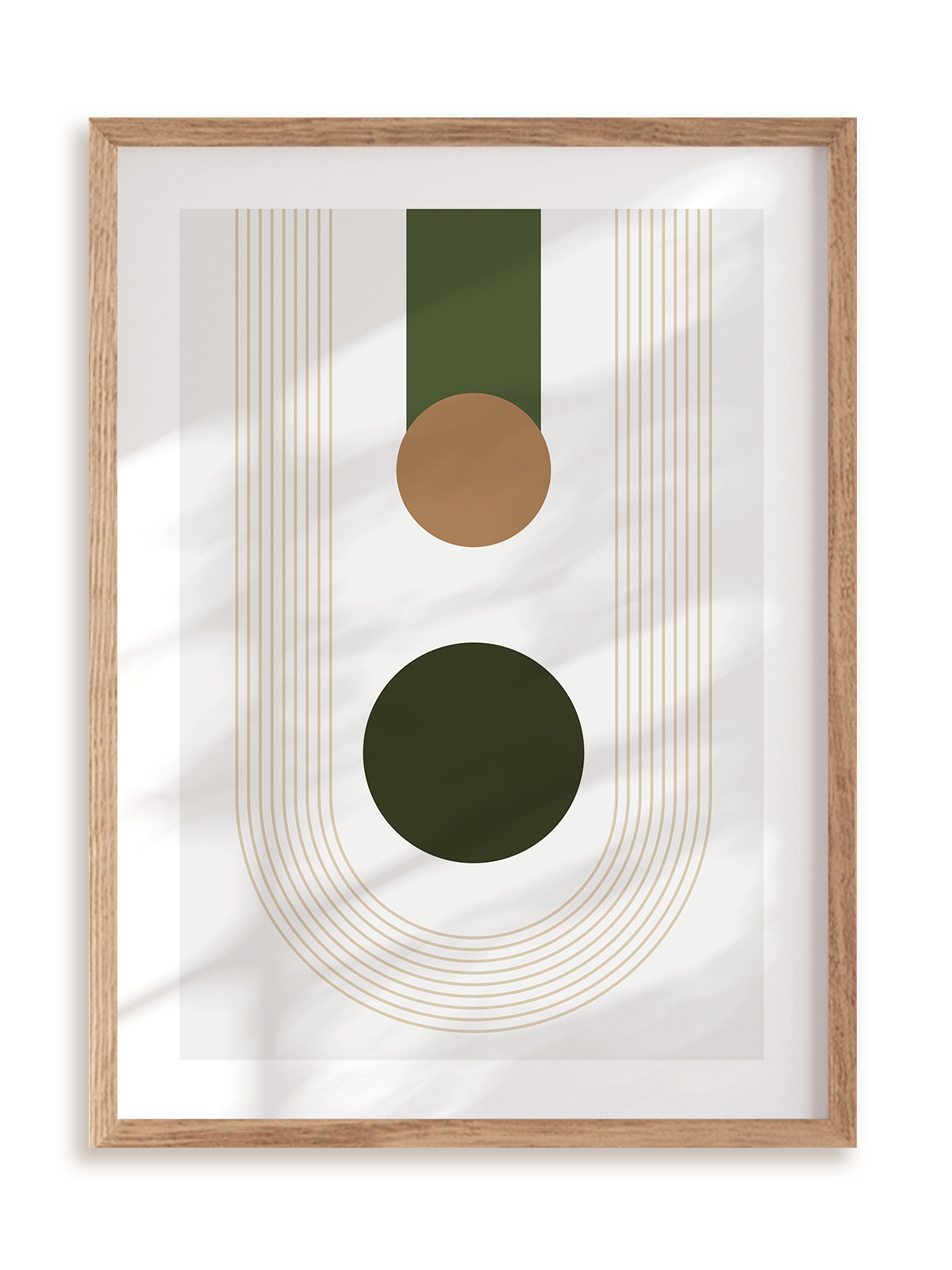 Plakat Mid century modern style II w ramie drewnianej