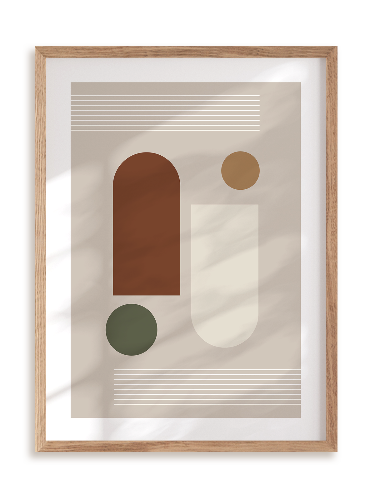 Plakat Mid century modern style III w ramie drewnianej