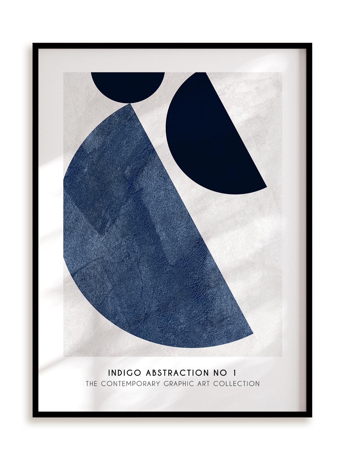 Plakat Abstrakcja indygo w ramie aluminiowej