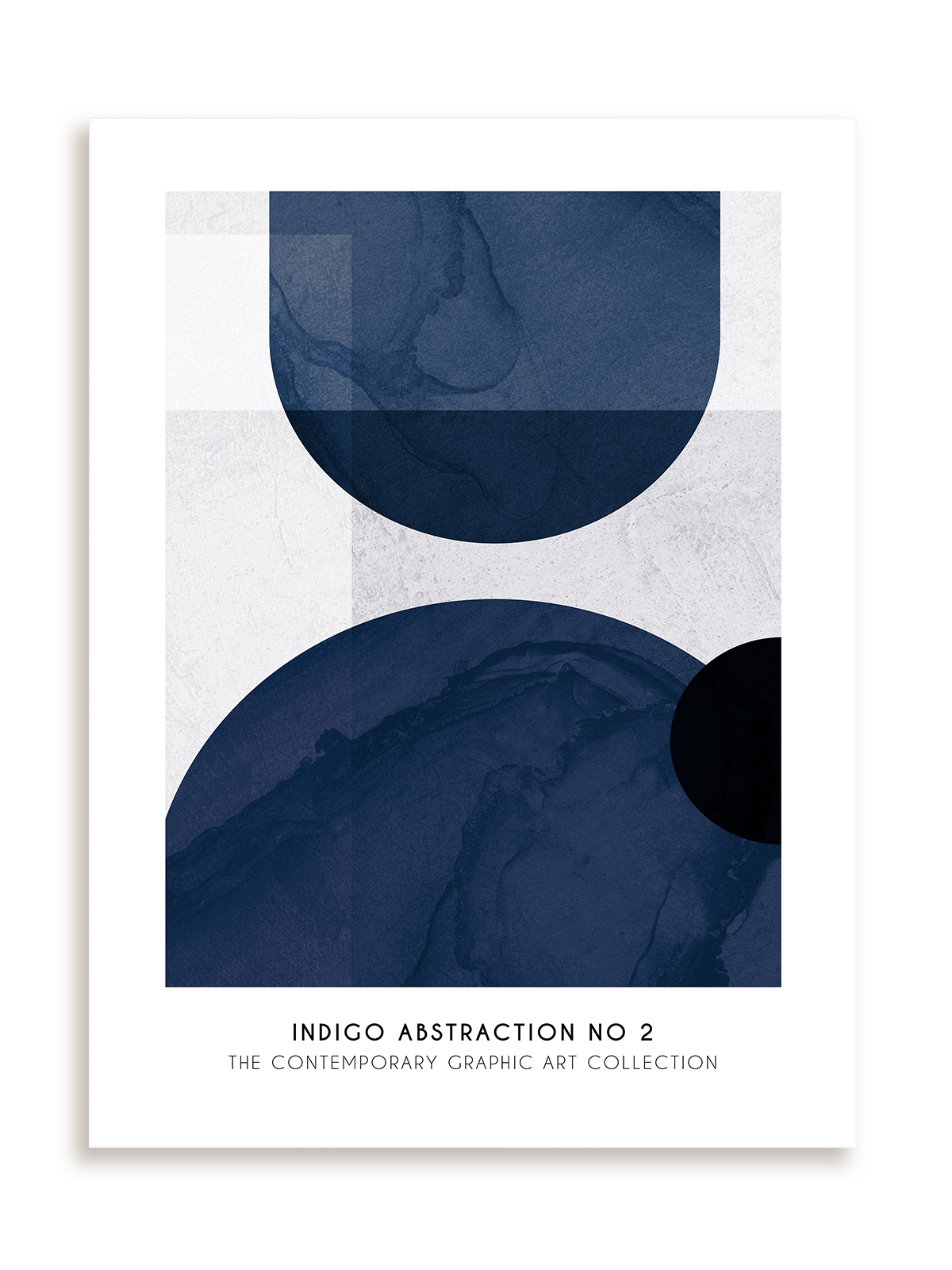 Plakat Abstrakcja indygo II bez ramy