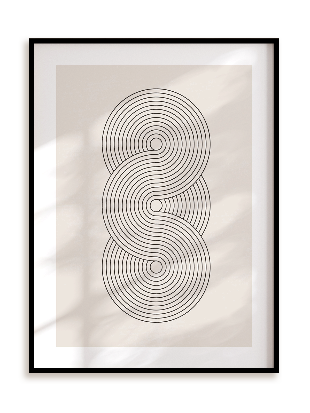 Plakat W geometrycznej nieskończoności w ramie aluminiowej