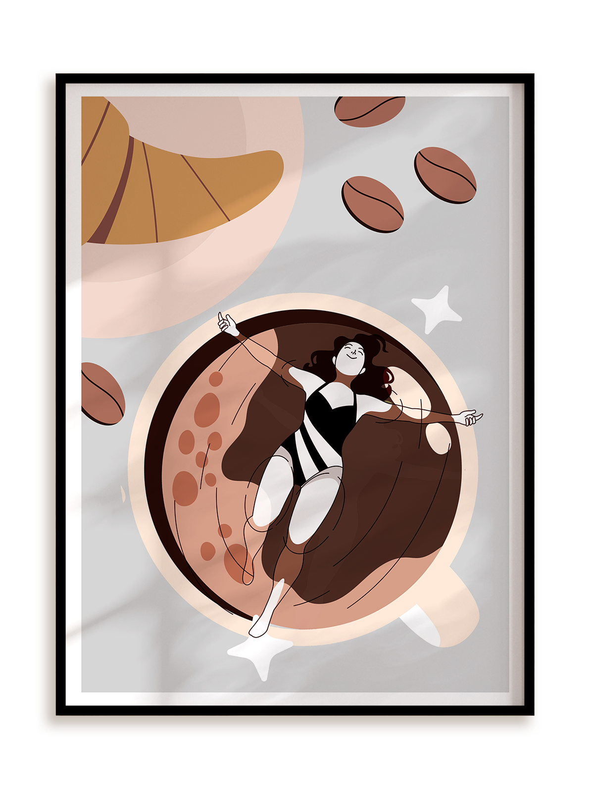 Plakat Coffee my love w ramie aluminiowej