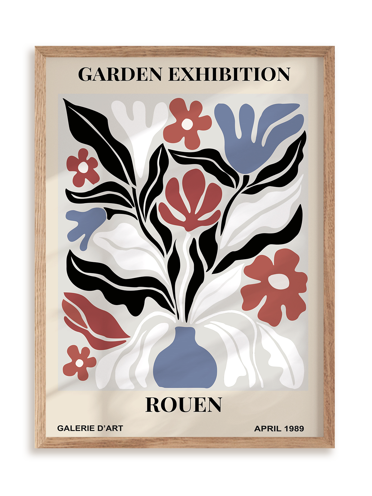 Plakat Garden exhibition: Rouen w ramie drewnianej