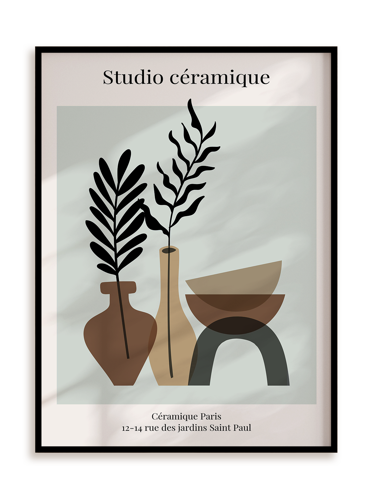 Plakat Wystawa ceramiki III w ramie aluminiowej