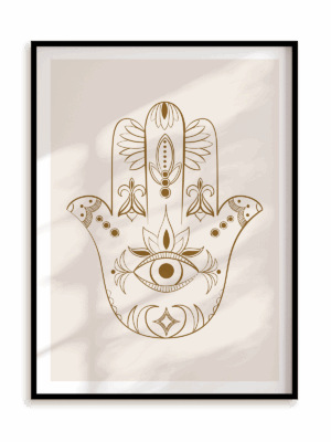 Plakat Hamsa w ramie aluminiowej