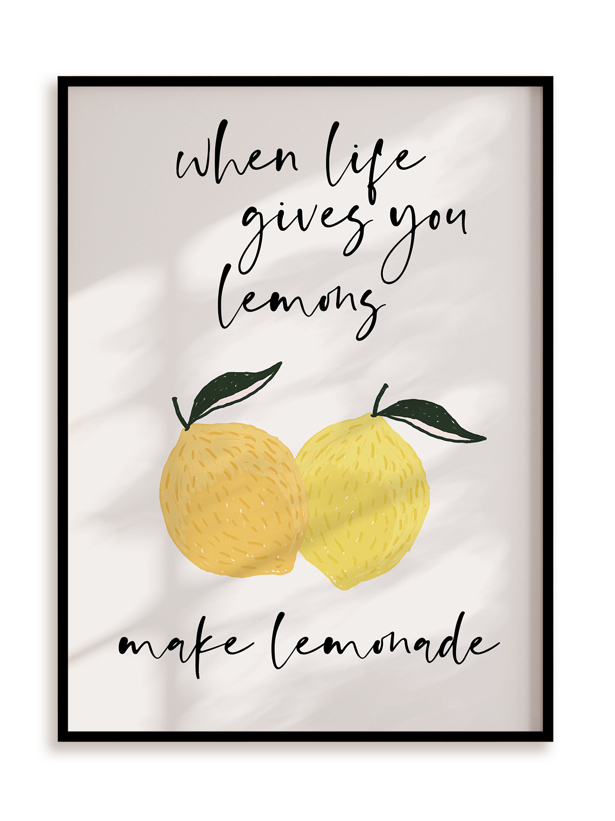 Plakat Make lemonade w ramie aluminiowej