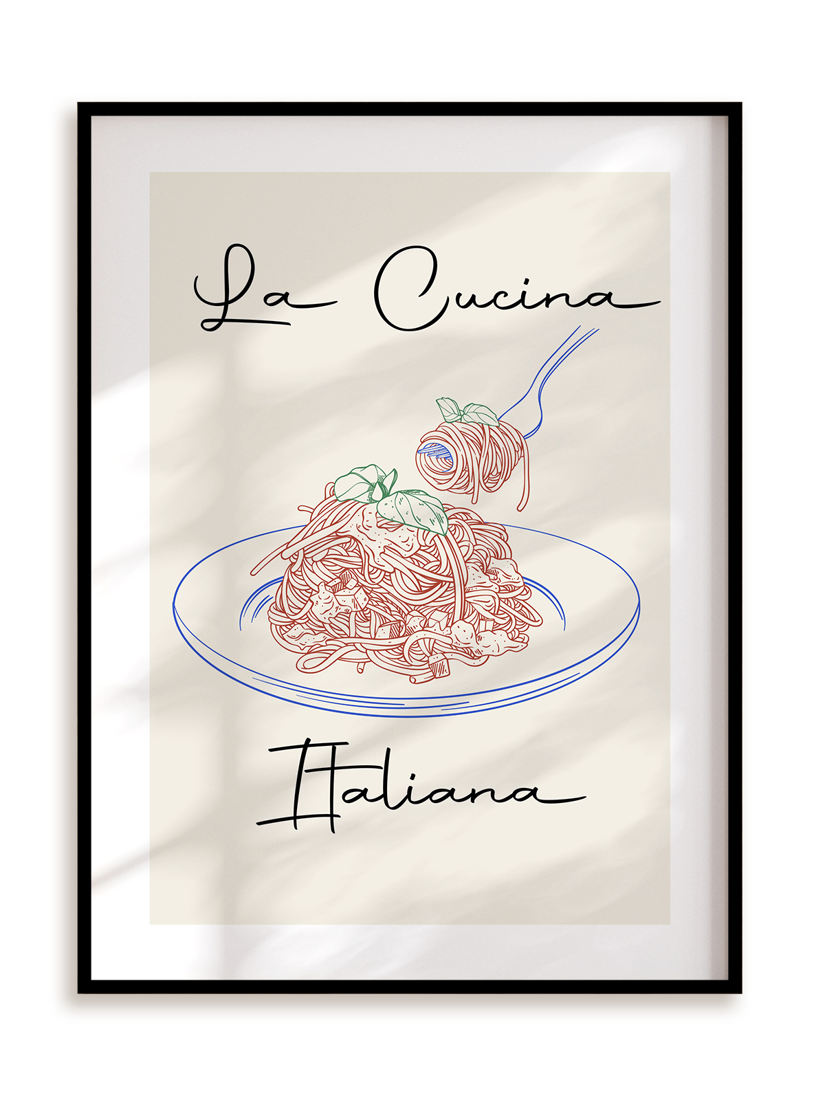 Plakat La Cucina Italiana w ramie aluminiowej